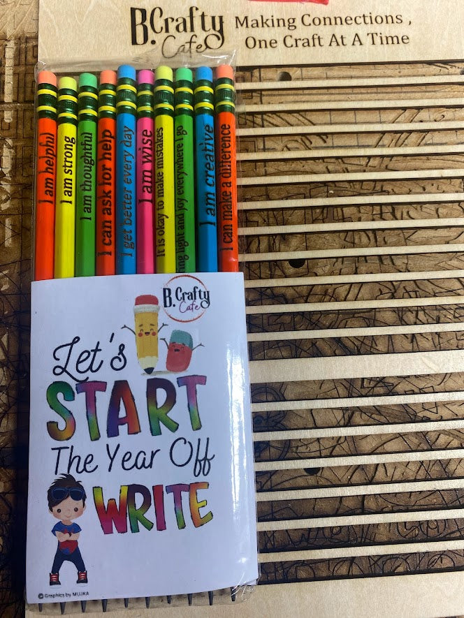 Laser Engraved Pencils (packs of 10)