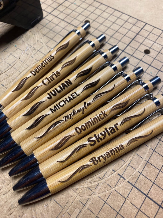 Bamboo Engraved Pens